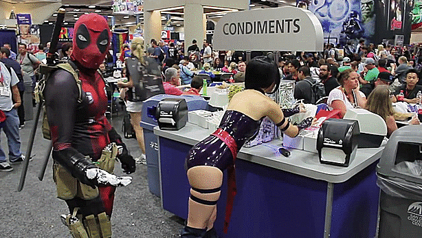 Deadpool is a real lady killer. - Imgur.gif